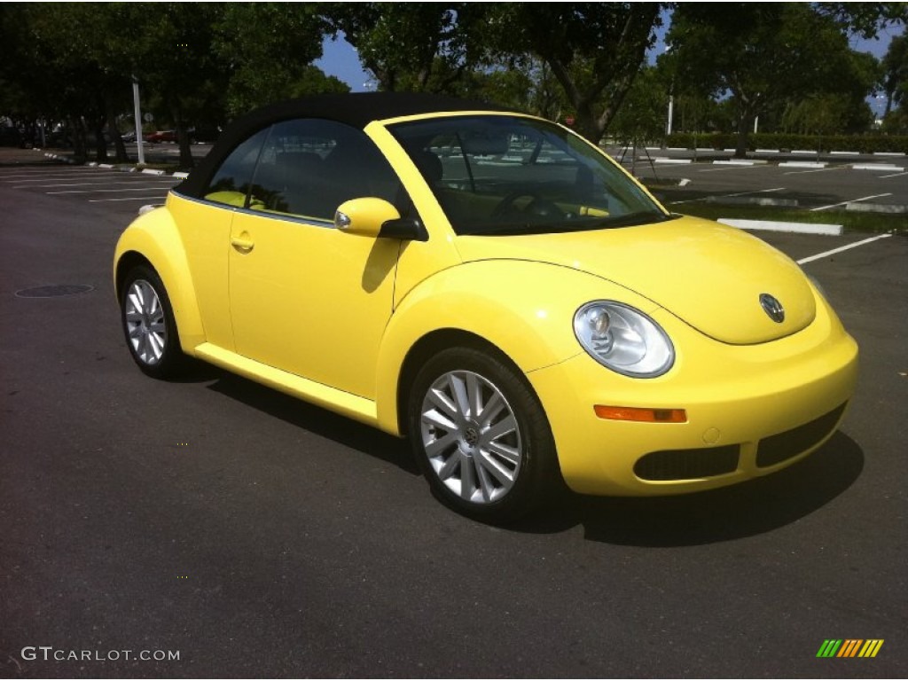 2008 New Beetle SE Convertible - Sunflower Yellow / Black photo #4