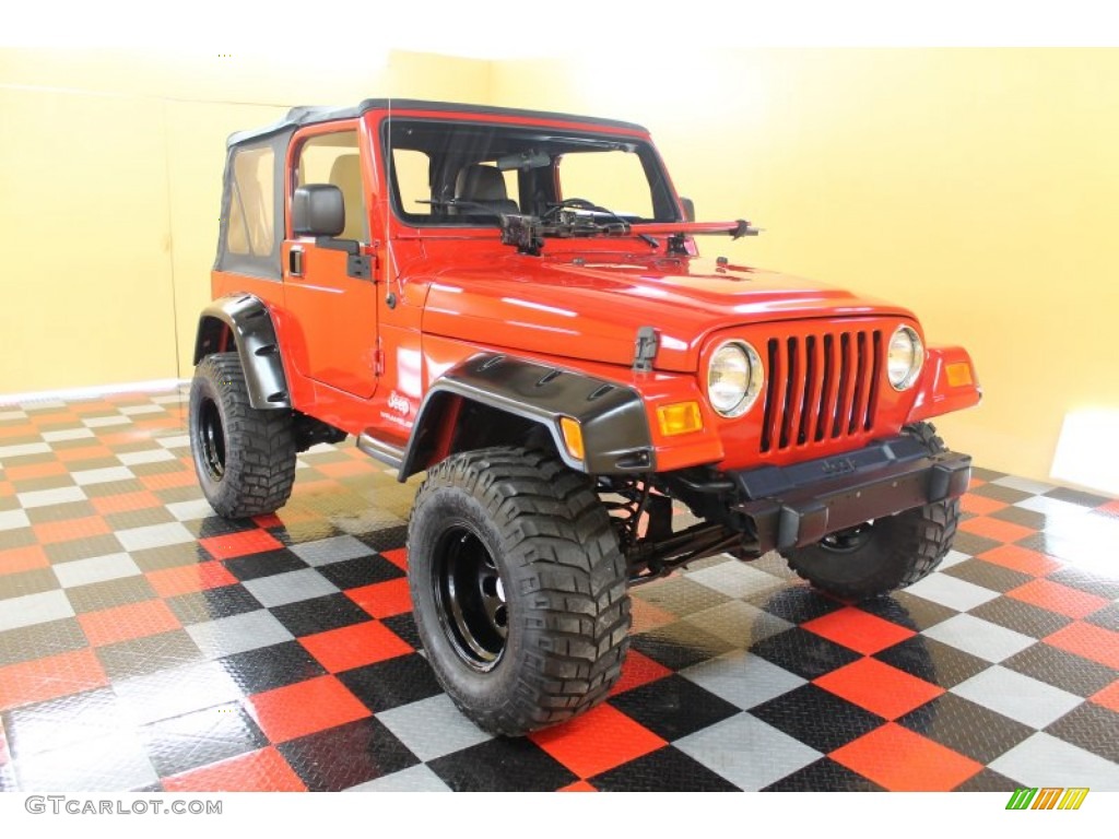 Flame Red Jeep Wrangler