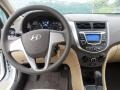 Beige 2012 Hyundai Accent GLS 4 Door Dashboard