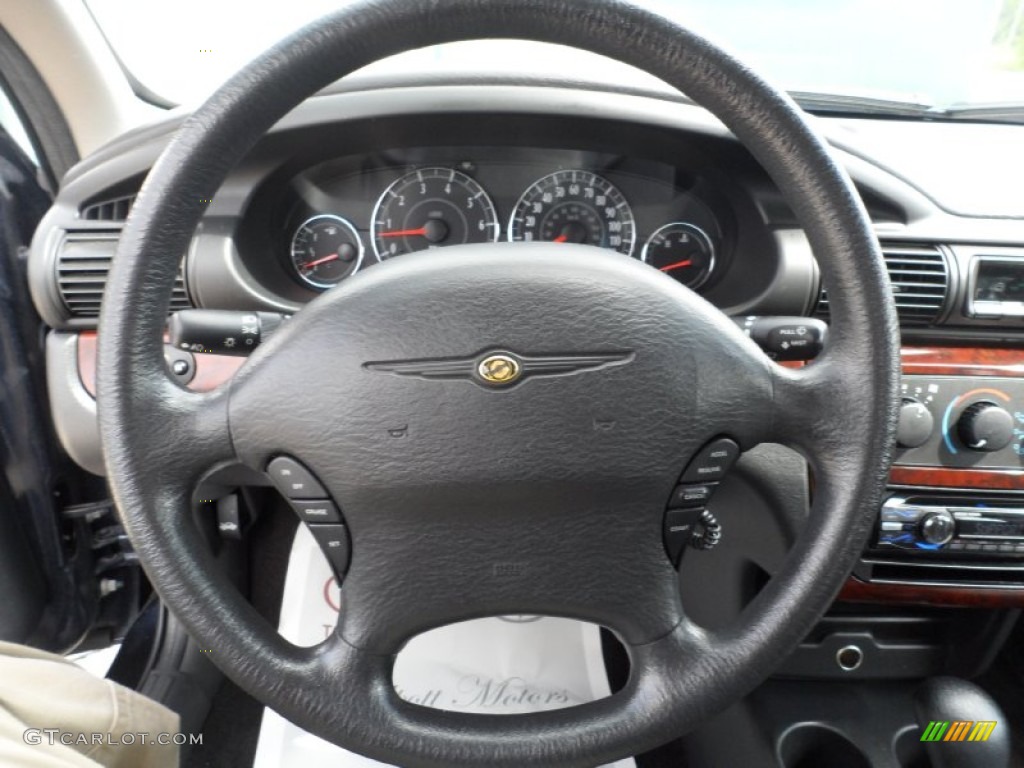 2003 Chrysler Sebring LXi Sedan Dark Slate Gray Steering Wheel Photo #52244953