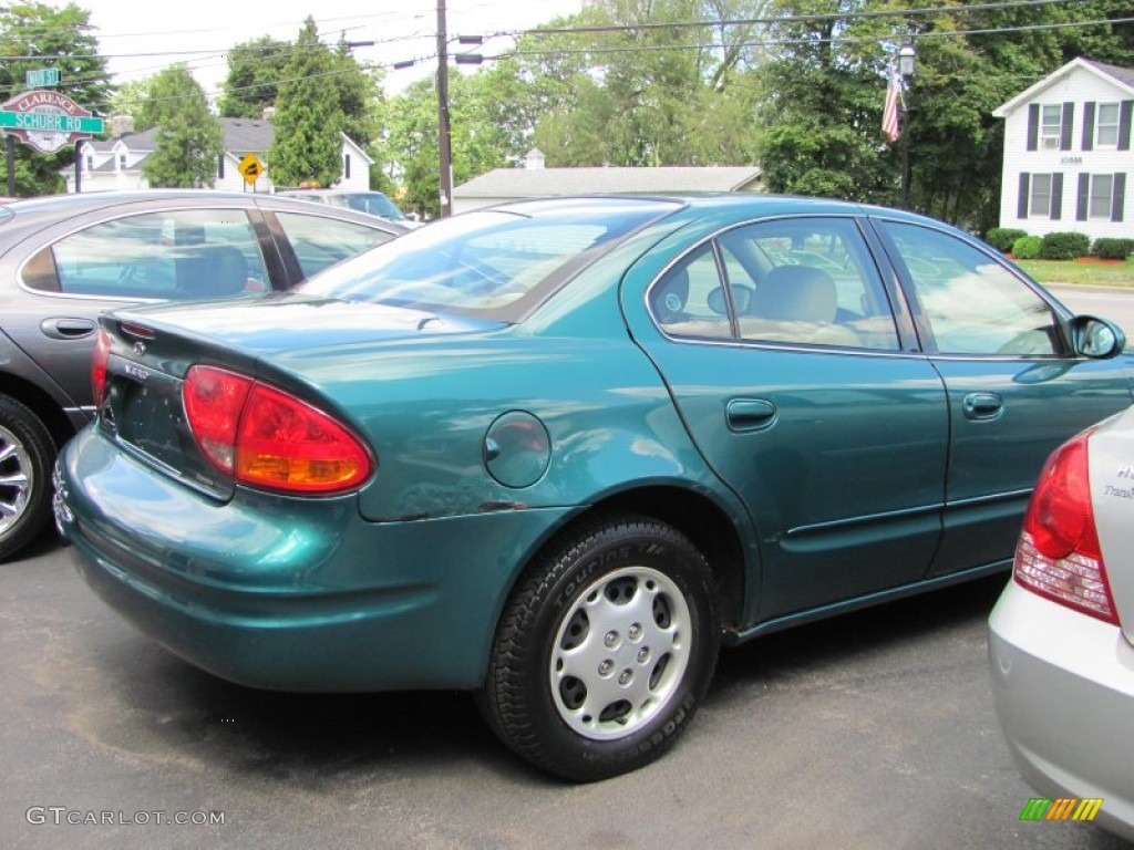 1999 Alero GL Sedan - Jade Green Metallic / Pewter Gray photo #14