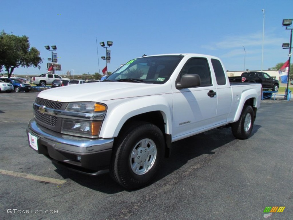 2005 Colorado LS Extended Cab - Summit White / Very Dark Pewter photo #3