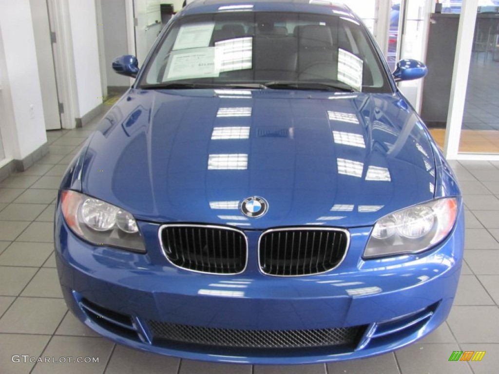 2008 1 Series 128i Coupe - Montego Blue Metallic / Black photo #3