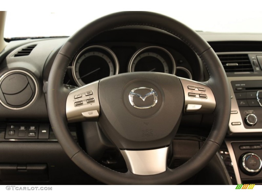 2009 Mazda MAZDA6 s Grand Touring Beige Steering Wheel Photo #52247545