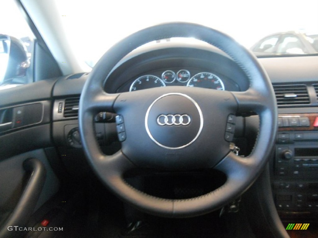 2003 Audi Allroad 2.7T quattro Platinum/Saber Black Steering Wheel Photo #52248811