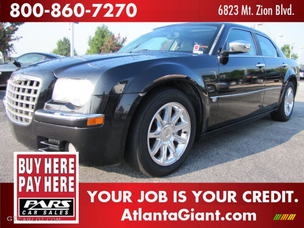 2005 300 C HEMI - Brilliant Black Crystal Pearl / Dark Slate Gray/Light Graystone photo #1