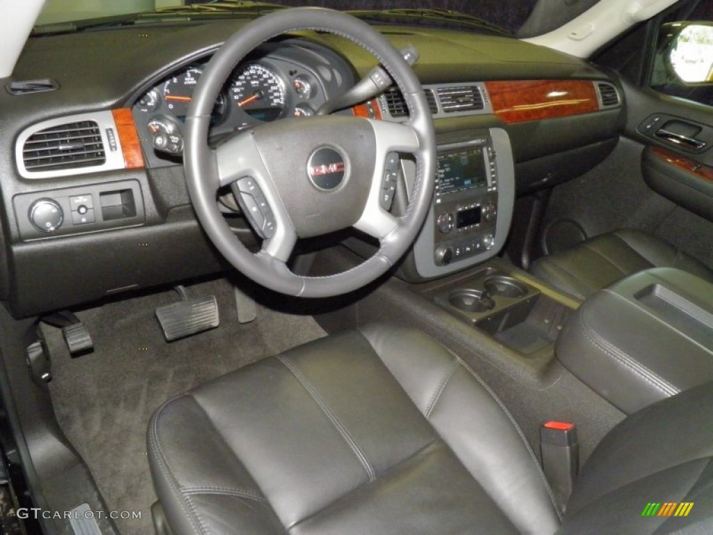 Ebony Interior 2009 GMC Yukon SLT Photo #52251055