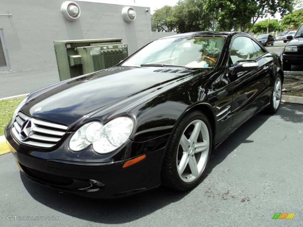 Black 2005 Mercedes-Benz SL 500 Roadster Exterior Photo #52251964