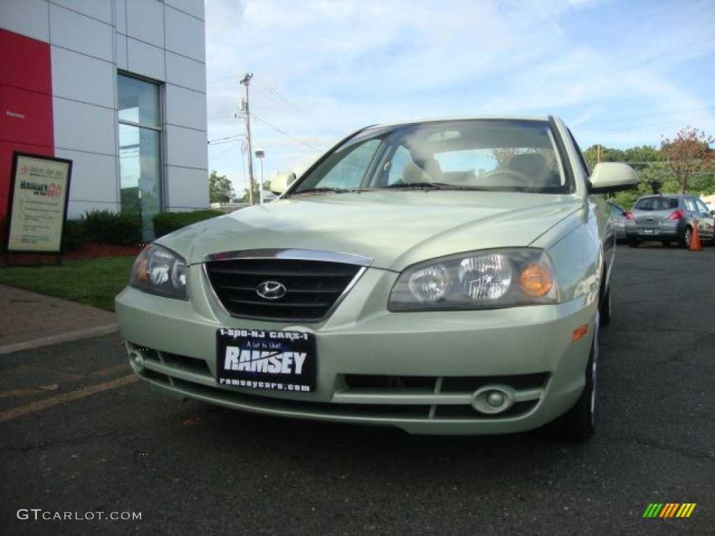 2004 Elantra GLS Sedan - Sea Shell Green / Beige photo #1