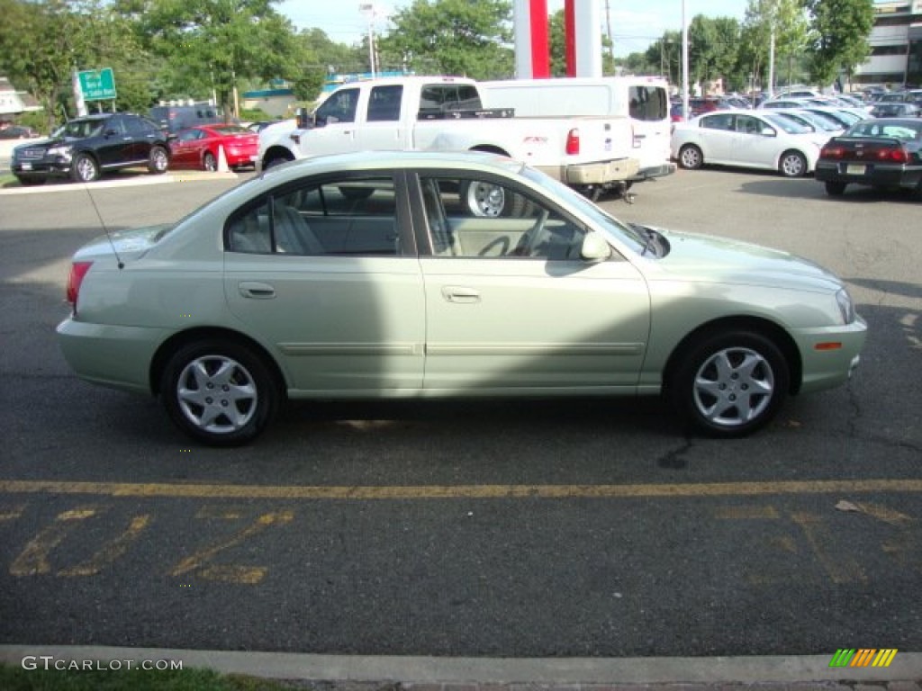 2004 Elantra GLS Sedan - Sea Shell Green / Beige photo #8