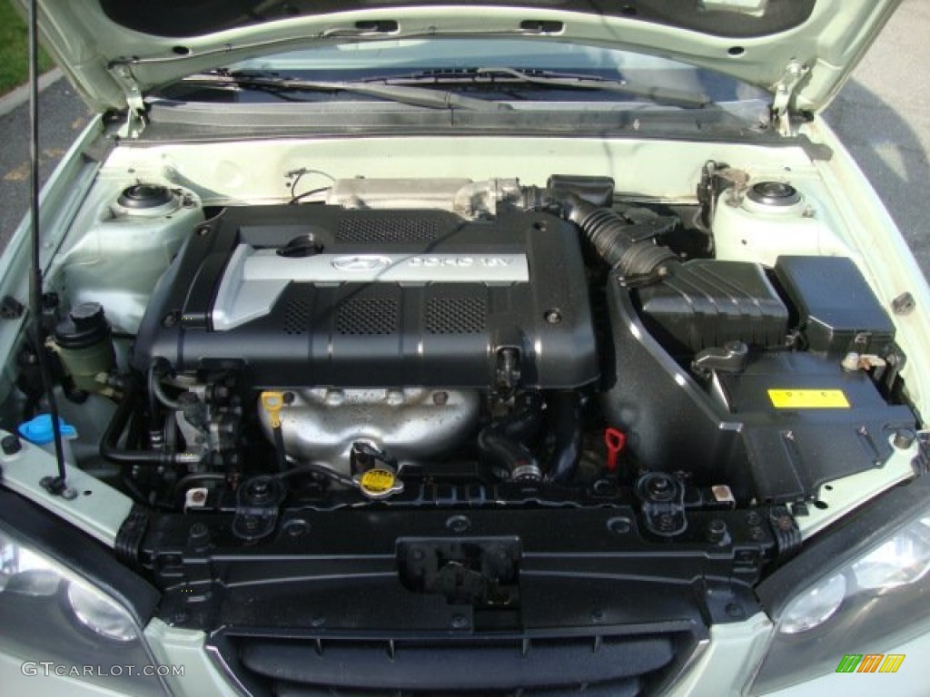2004 Elantra GLS Sedan - Sea Shell Green / Beige photo #10