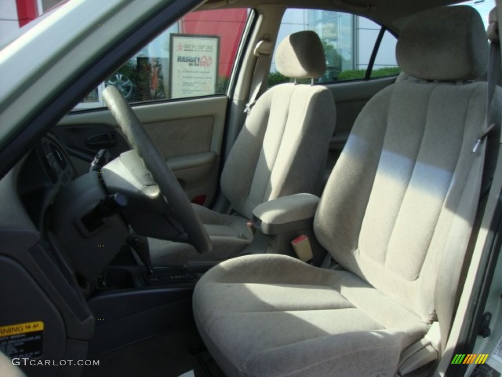 2004 Elantra GLS Sedan - Sea Shell Green / Beige photo #17