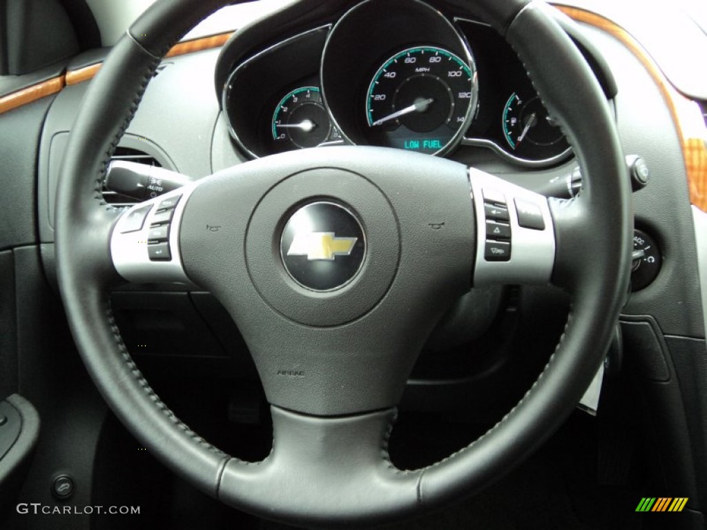 2011 Chevrolet Malibu LT Ebony Steering Wheel Photo #52252582