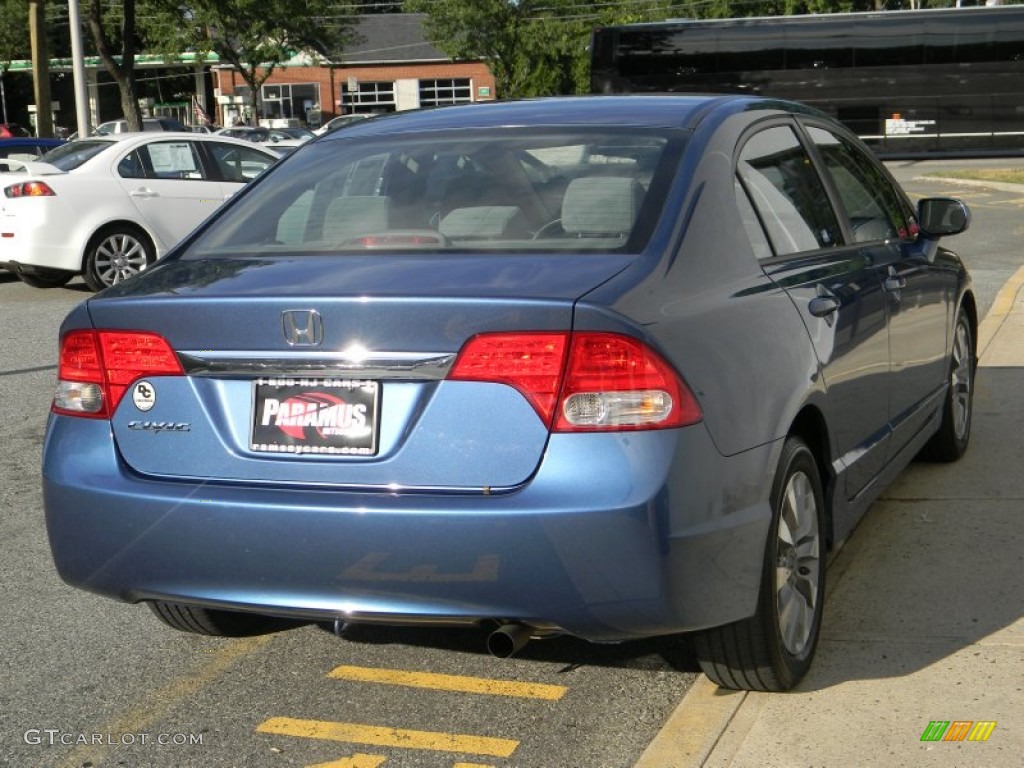 2009 Civic EX Sedan - Atomic Blue Metallic / Gray photo #9