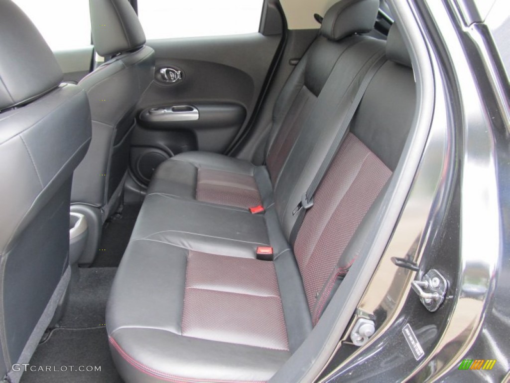 Black/Red w/Silver Trim Interior 2011 Nissan Juke SL AWD Photo #52256605