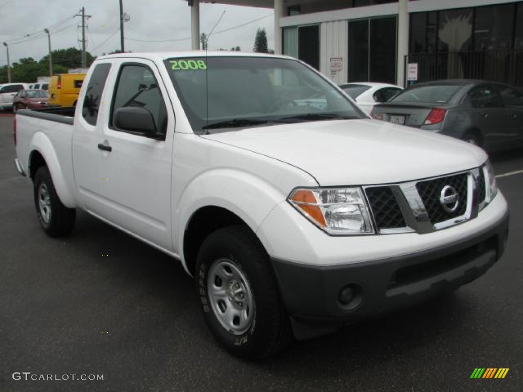 2008 Frontier SE King Cab - Avalanche White / Steel photo #1