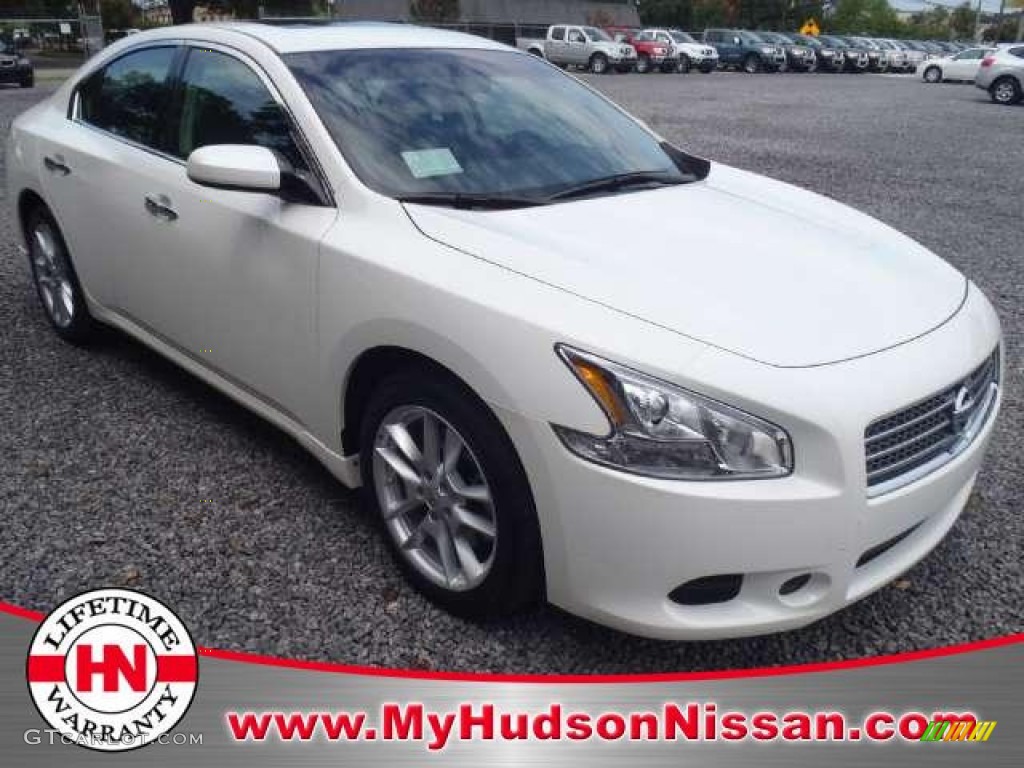 Winter Frost White Nissan Maxima