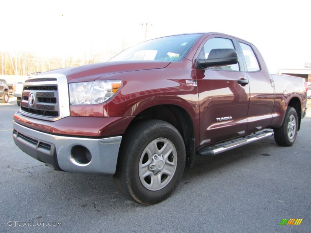 2010 Tundra Double Cab 4x4 - Radiant Red / Graphite Gray photo #3