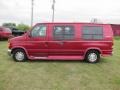 1994 Electric Current Red Metallic Ford Econoline E150 Passenger Conversion Van  photo #12