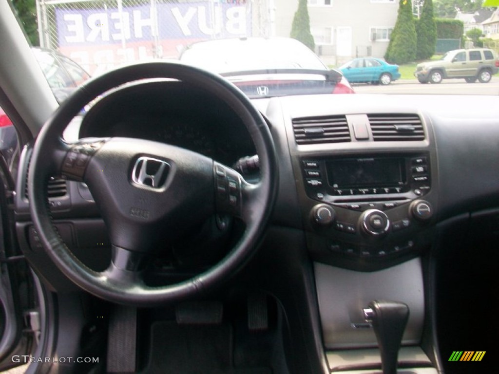 2003 Accord EX V6 Coupe - Satin Silver Metallic / Black photo #10