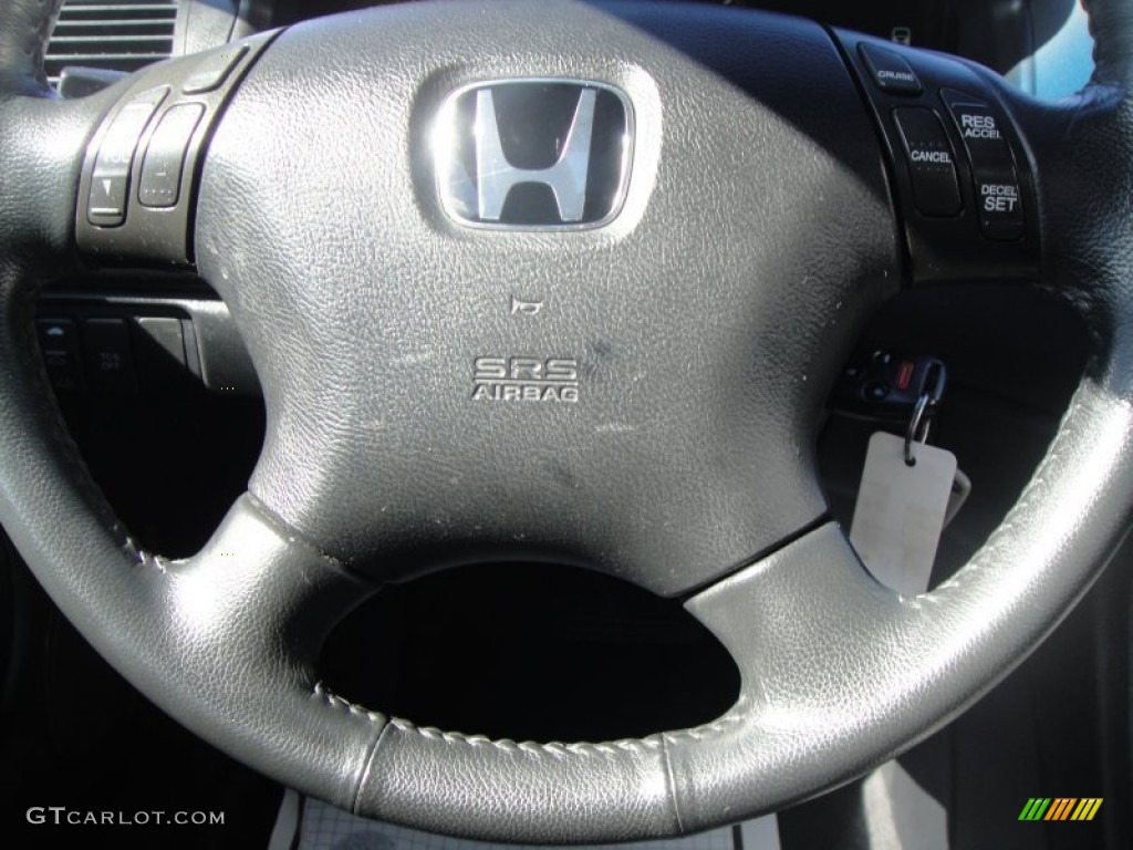 2003 Accord EX V6 Coupe - Satin Silver Metallic / Black photo #11