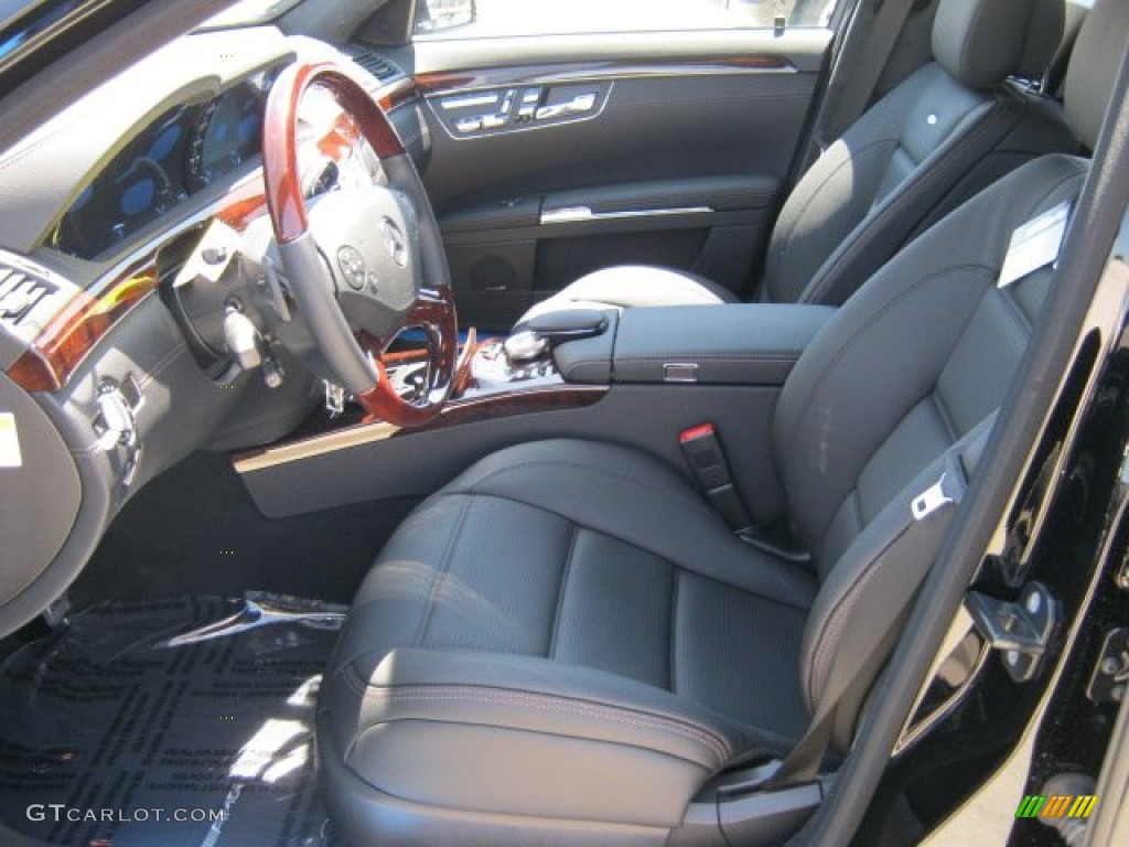AMG Black Interior 2012 Mercedes-Benz S 63 AMG Sedan Photo #52263403