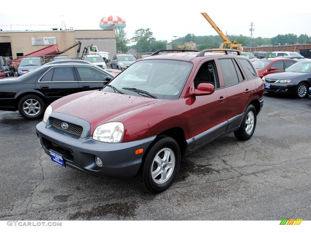 Merlot Red 2003 Hyundai Santa Fe GLS 4WD Exterior Photo #52263622