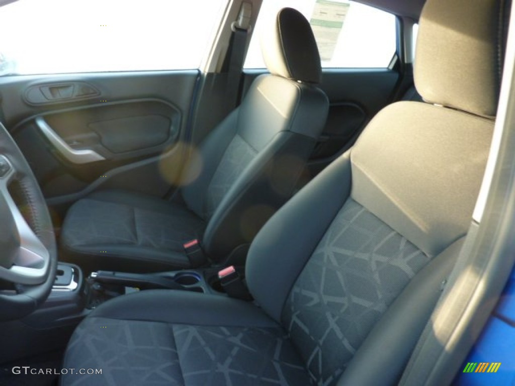 Charcoal Black/Blue Cloth Interior 2011 Ford Fiesta SEL Sedan Photo #52264150