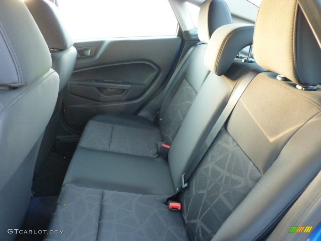 Charcoal Black/Blue Cloth Interior 2011 Ford Fiesta SEL Sedan Photo #52264165