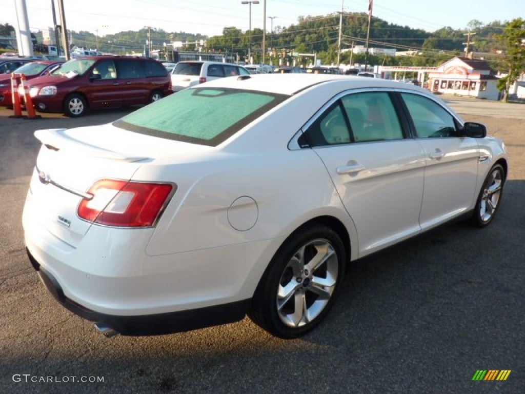 2010 Taurus SHO AWD - White Platinum Metallic Tri-Coat / Charcoal Black/Umber Brown photo #4