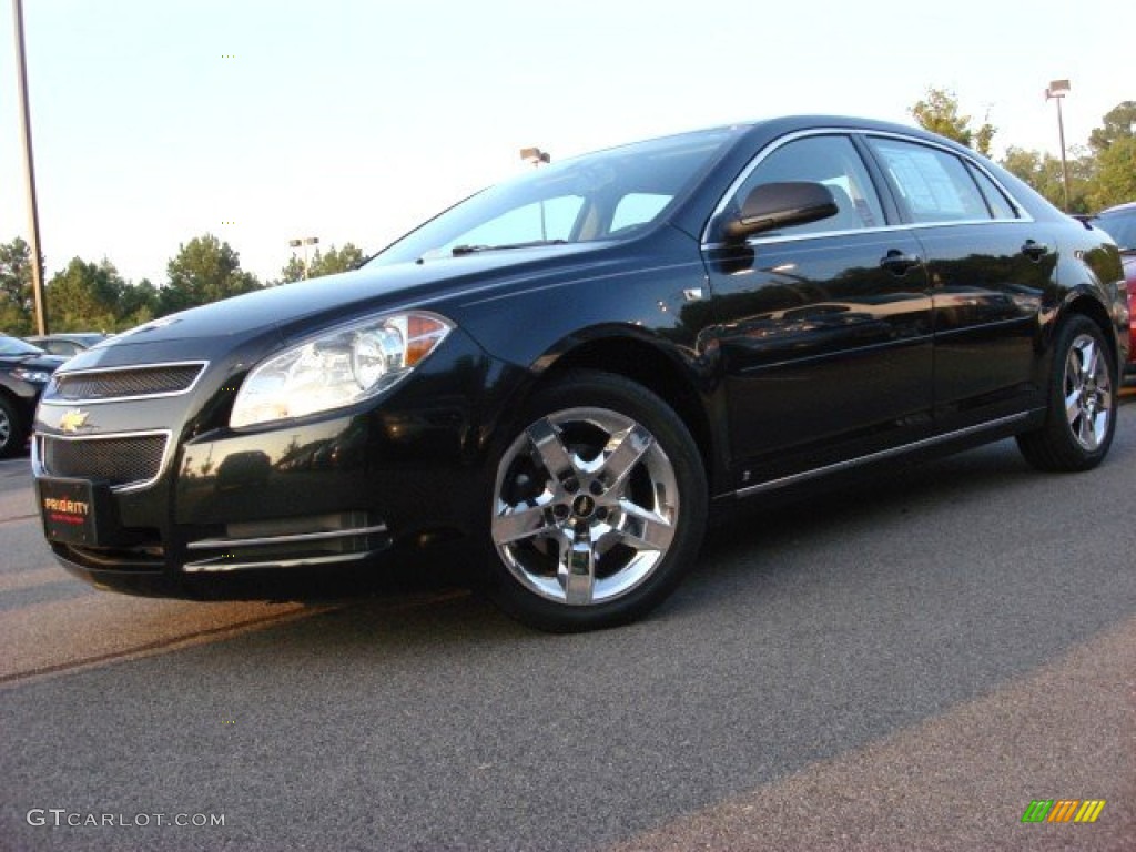 2008 Malibu LT Sedan - Black Granite Metallic / Titanium Gray photo #2