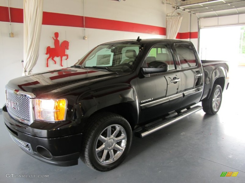 2011 Sierra 1500 Denali Crew Cab 4x4 - Onyx Black / Cocoa/Light Cashmere photo #1