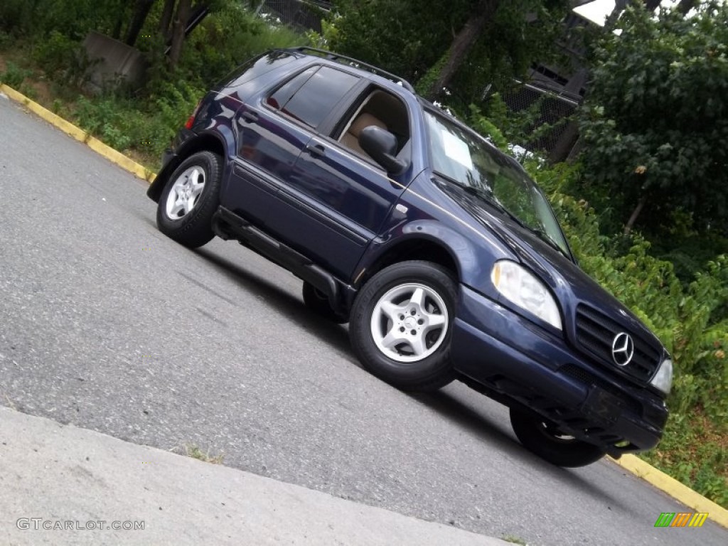 2001 ML 320 4Matic - Azure Blue Metallic / Java photo #23