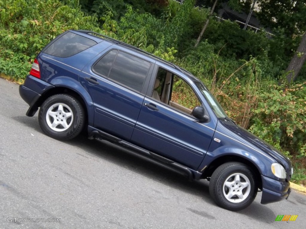 2001 ML 320 4Matic - Azure Blue Metallic / Java photo #24