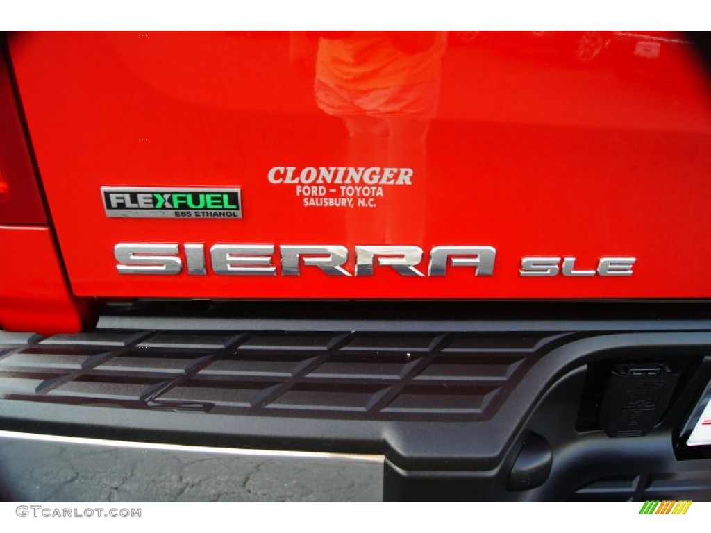 2011 Sierra 1500 SLE Regular Cab - Fire Red / Dark Titanium/Light Titanium photo #15