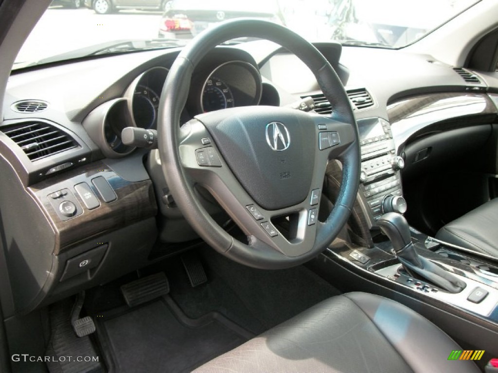 2009 Acura MDX Standard MDX Model Ebony Steering Wheel Photo #52273165
