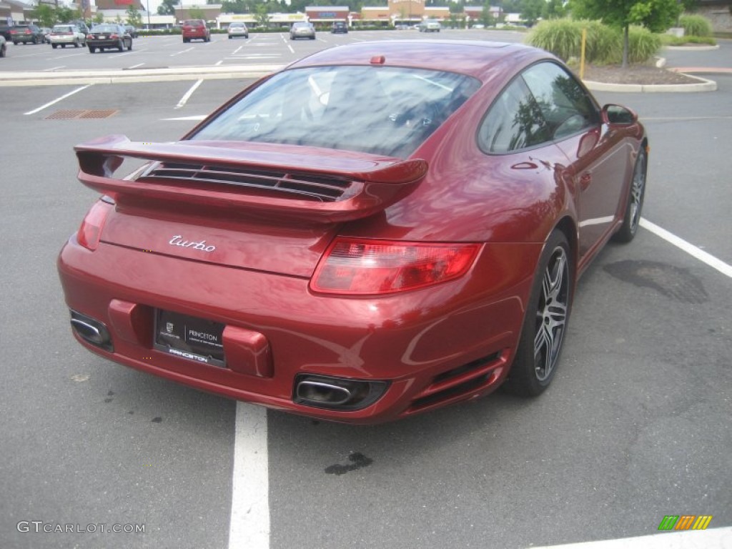 2009 911 Turbo Coupe - Ruby Red Metallic / Black photo #9