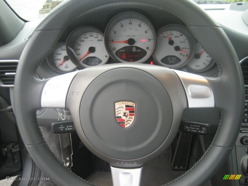 2007 Porsche 911 Carrera S Coupe Stone Grey Steering Wheel Photo #52273993