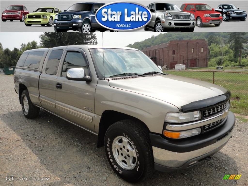 2002 Silverado 1500 LS Extended Cab 4x4 - Light Pewter Metallic / Graphite Gray photo #6