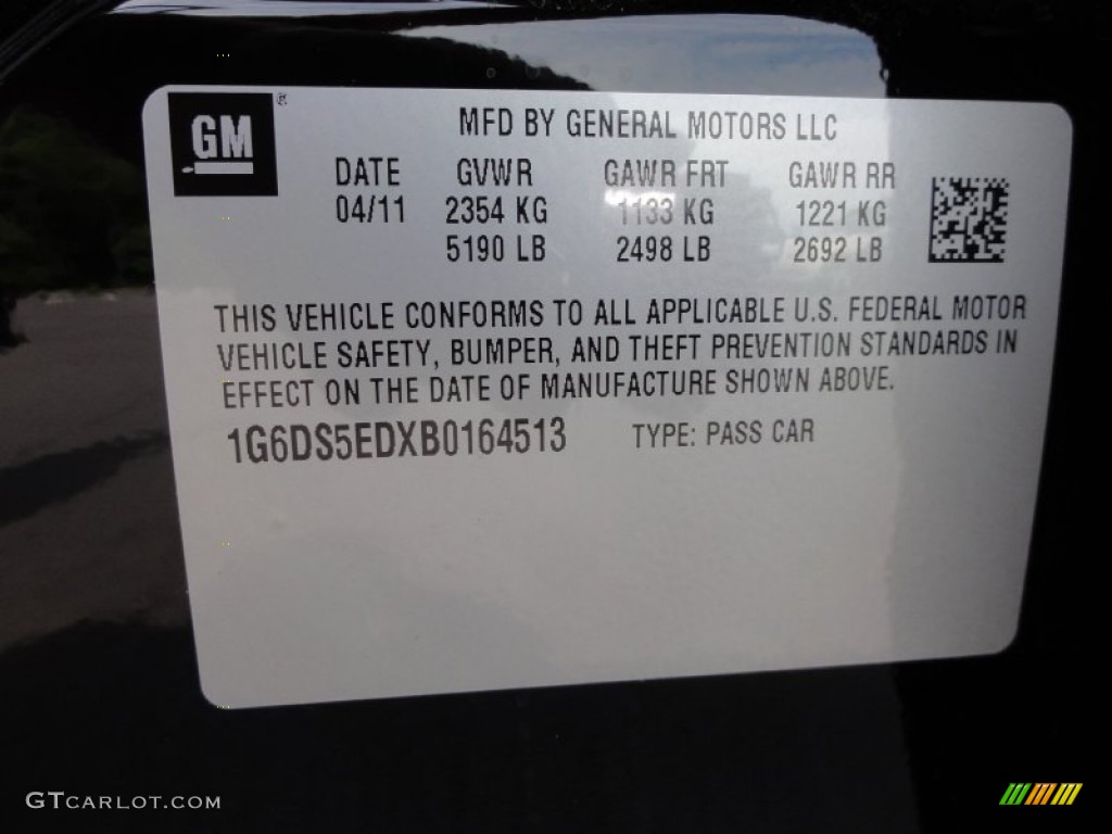 2011 Cadillac CTS 4 3.6 AWD Sedan Info Tag Photo #52274497