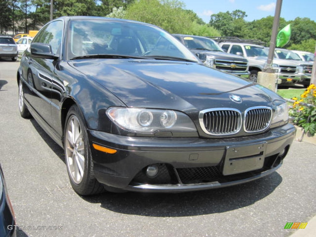 2006 3 Series 330i Coupe - Jet Black / Black photo #4