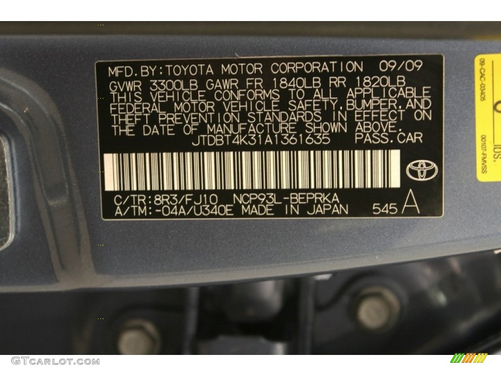 2010 Yaris Sedan - Pacific Blue Metallic / Dark Charcoal photo #20