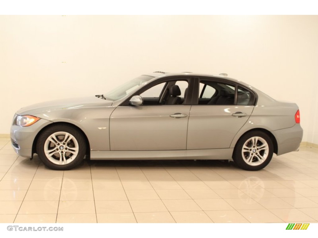 2008 3 Series 328i Sedan - Arctic Metallic / Black photo #4