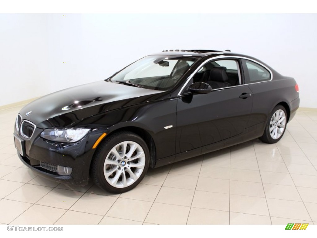 2008 3 Series 335xi Coupe - Jet Black / Black photo #3