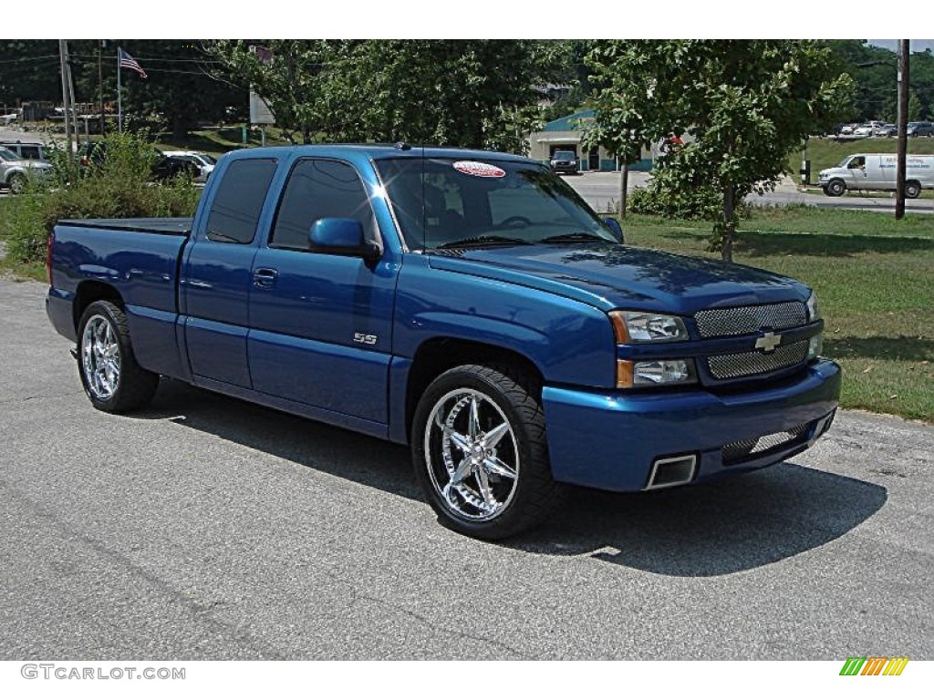 Arrival Blue Metallic 2003 Chevrolet Silverado 1500 SS Extended Cab AWD Exterior Photo #52281740