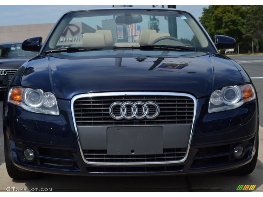 2008 A4 2.0T quattro Cabriolet - Deep Sea Blue Pearl Effect / Beige photo #3