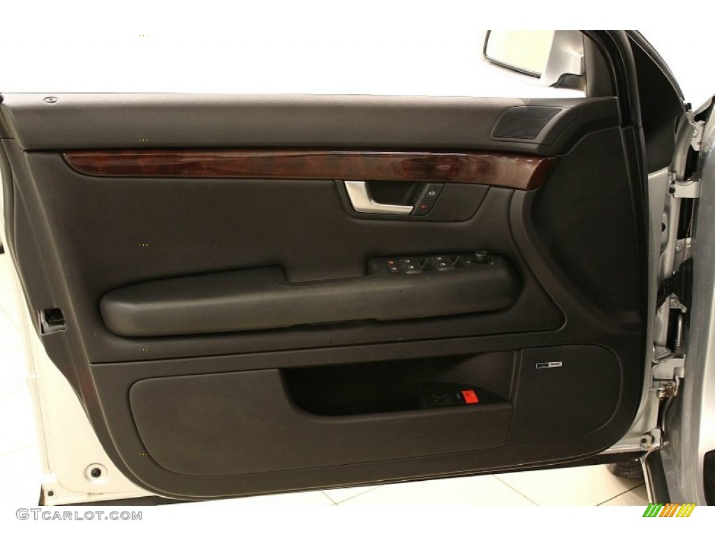 2004 Audi A4 3.0 quattro Sedan Ebony Door Panel Photo #52284442