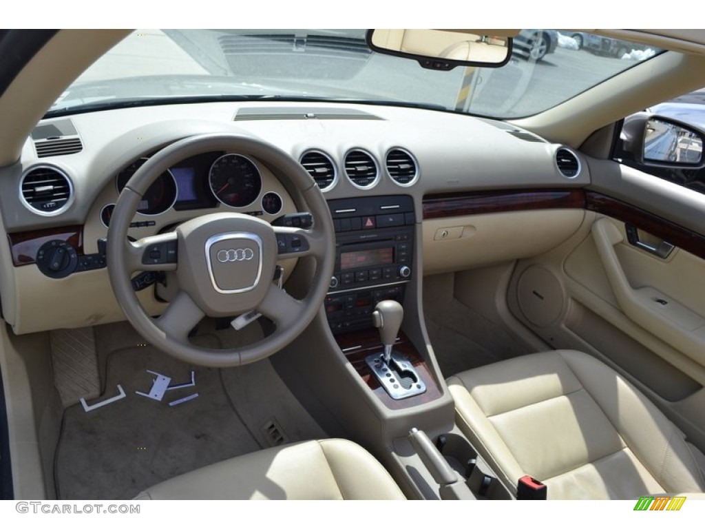 2009 Audi A4 2.0T Cabriolet Beige Dashboard Photo #52284884