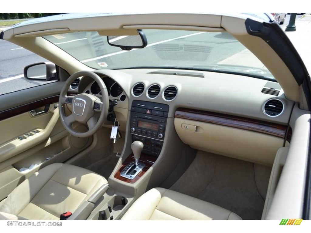 2009 Audi A4 2.0T Cabriolet Beige Dashboard Photo #52284899