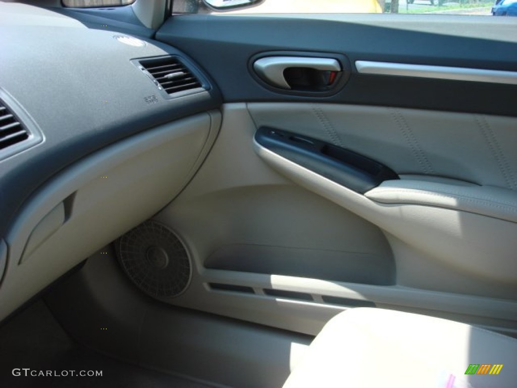 2010 Civic EX-L Sedan - Urban Titanium Metallic / Beige photo #25